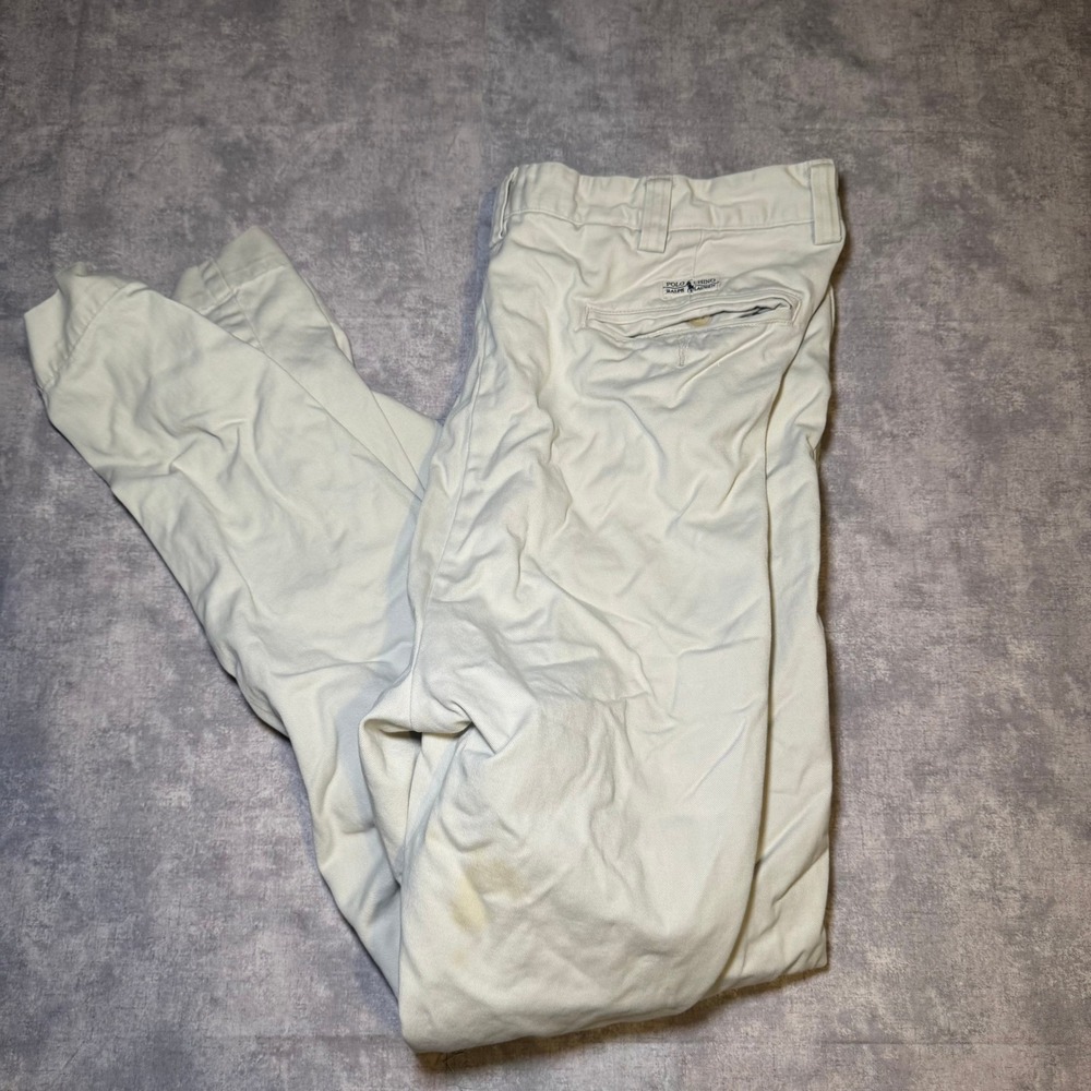 Polo Ralph Lauren Philip Pant Mens 35x30 Cream Khaki Cotton Chino Straight Leg